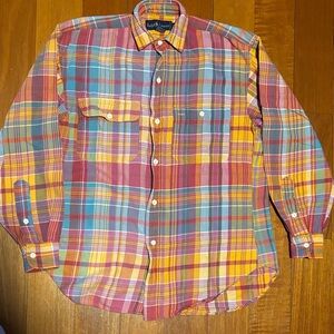 Vintage Ralph Lauren Vibrant Plaid Men's Shirt